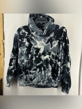 Keep It Local LBI Tie Dye Skeleton Surf Hoodie XL Blue